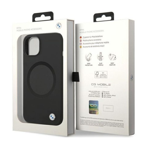 BMW Signature Liquid Silicone MagSafe - Etui iPhone 14 (czarny) BMW BMW Signature Liquid Silicone MagSafe - Etui iPhone 14 (czarny) BMW