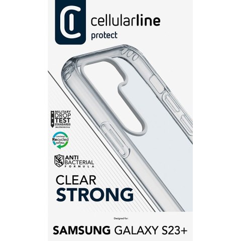 Cellularline Clear Strong - Etui Samsung Galaxy S23+ z ochroną antybakteryjną (przezroczysty) Cellularline Cellularline Clear Strong - Etui Samsung Galaxy S23+ z ochroną antybakteryjną (przezroczysty) Cellularline
