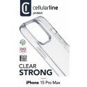 Cellularline Clear Strong - Etui iPhone 15 Pro Max z ochroną antybakteryjną (przezroczysty) Cellularline