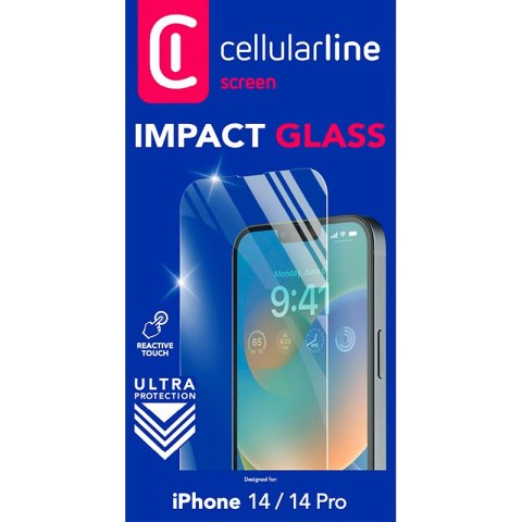 Cellularline Impact Glass - Hartowane szkło ochronne iPhone 14 / iPhone 14 Pro Cellularline Cellularline Impact Glass - Hartowane szkło ochronne iPhone 14 / iPhone 14 Pro Cellularline