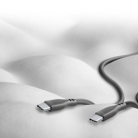 Cellularline Soft Cable - Kabel USB-C do USB-C 1.2 m (czarny) Cellularline Cellularline Soft Cable - Kabel USB-C do USB-C 1.2 m (czarny) Cellularline