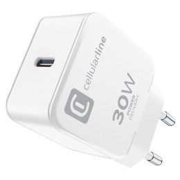 Cellularline The One - Ładowarka sieciowa USB-C Power Delivery 30W (biały) Cellularline
