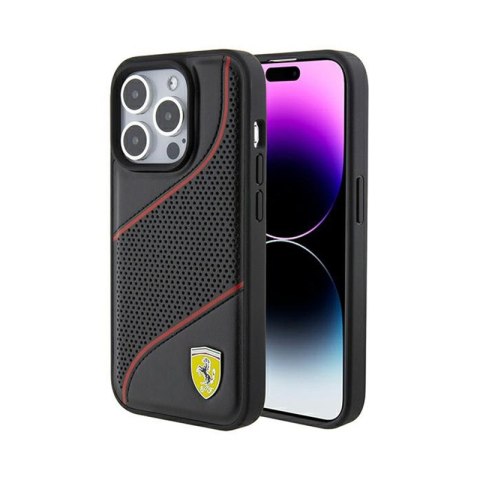 Ferrari Perforated Waves Metal Logo - Etui iPhone 15 Pro (czarny) Ferrari Ferrari Perforated Waves Metal Logo - Etui iPhone 15 Pro (czarny) Ferrari