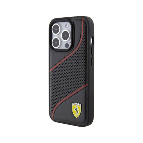 Ferrari Perforated Waves Metal Logo - Etui iPhone 15 Pro (czarny) Ferrari Ferrari Perforated Waves Metal Logo - Etui iPhone 15 Pro (czarny) Ferrari