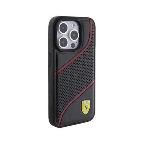 Ferrari Perforated Waves Metal Logo - Etui iPhone 15 Pro (czarny) Ferrari Ferrari Perforated Waves Metal Logo - Etui iPhone 15 Pro (czarny) Ferrari