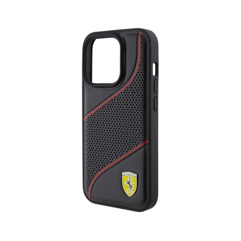 Ferrari Perforated Waves Metal Logo - Etui iPhone 15 Pro (czarny) Ferrari Ferrari Perforated Waves Metal Logo - Etui iPhone 15 Pro (czarny) Ferrari