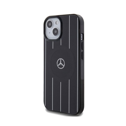 Mercedes Double Layer Crossed Lines MagSafe - Etui iPhone 15 (czarny) Mercedes Mercedes Double Layer Crossed Lines MagSafe - Etui iPhone 15 (czarny) Mercedes