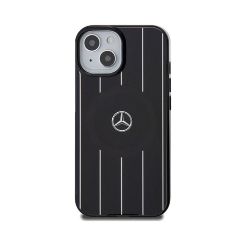 Mercedes Double Layer Crossed Lines MagSafe - Etui iPhone 15 (czarny) Mercedes Mercedes Double Layer Crossed Lines MagSafe - Etui iPhone 15 (czarny) Mercedes