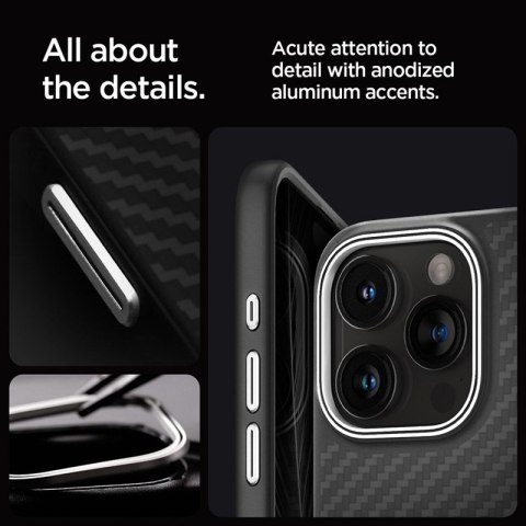 Spigen Enzo Aramid Mag MagSafe - Etui iPhone 15 Pro Max (Czarny) Spigen Spigen Enzo Aramid Mag MagSafe - Etui iPhone 15 Pro Max (Czarny) Spigen