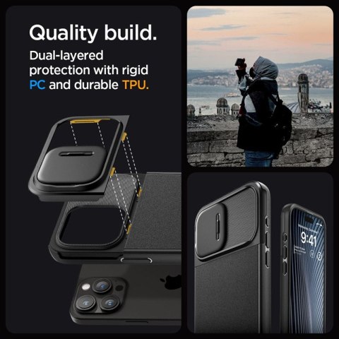 Spigen Optik Armor Mag MagSafe - Etui do iPhone 15 Pro (Czarny) Spigen Spigen Optik Armor Mag MagSafe - Etui do iPhone 15 Pro (Czarny) Spigen