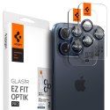 Spigen Optik Pro GLAS.TR EZ Fit Camera Protector 2-Pack - Szkło ochronne na obiektyw do iPhone 15 Pro / 15 Pro Max / iPhone 14 P Spigen