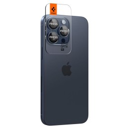 Spigen Optik Pro GLAS.TR EZ Fit Camera Protector 2-Pack - Szkło ochronne na obiektyw do iPhone 15 Pro / 15 Pro Max / iPhone 14 P Spigen