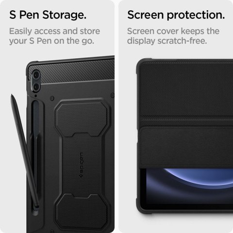 Spigen Rugged Armor Pro - Etui do Samsung Galaxy Tab S9 FE+ 12.4" (Czarny) Spigen Spigen Rugged Armor Pro - Etui do Samsung Galaxy Tab S9 FE+ 12.4" (Czarny) Spigen