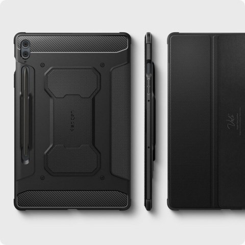 Spigen Rugged Armor Pro - Etui do Samsung Galaxy Tab S9 FE+ 12.4" (Czarny) Spigen Spigen Rugged Armor Pro - Etui do Samsung Galaxy Tab S9 FE+ 12.4" (Czarny) Spigen