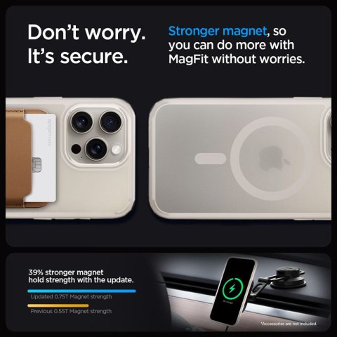 Spigen Ultra Hybrid Mag MagSafe - Etui do iPhone 15 Pro (Frost Natural Titanium) Spigen Spigen Ultra Hybrid Mag MagSafe - Etui do iPhone 15 Pro (Frost Natural Titanium) Spigen