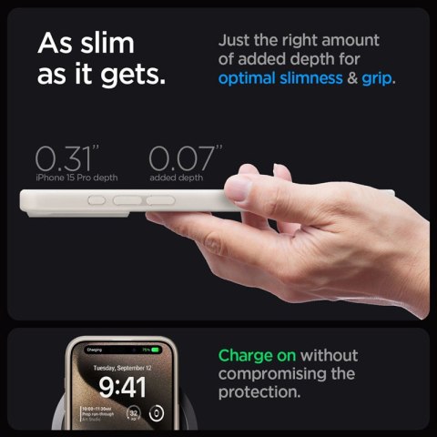 Spigen Ultra Hybrid Mag MagSafe - Etui do iPhone 15 Pro (Frost Natural Titanium) Spigen Spigen Ultra Hybrid Mag MagSafe - Etui do iPhone 15 Pro (Frost Natural Titanium) Spigen