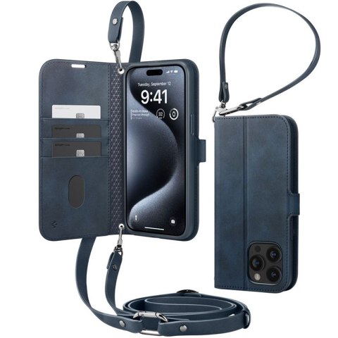Spigen Wallet S Pro - Etui do iPhone 15 Pro (Navy) Spigen Spigen Wallet S Pro - Etui do iPhone 15 Pro (Navy) Spigen