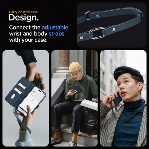 Spigen Wallet S Pro - Etui do iPhone 15 Pro (Navy) Spigen Spigen Wallet S Pro - Etui do iPhone 15 Pro (Navy) Spigen