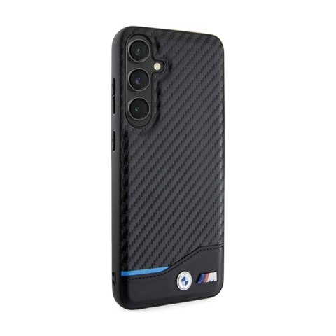 BMW Leather Carbon Blue Line - Etui Samsung Galaxy S24+ (czarny) BMW BMW Leather Carbon Blue Line - Etui Samsung Galaxy S24+ (czarny) BMW