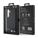 BMW Leather Carbon Blue Line - Etui Samsung Galaxy S24+ (czarny) BMW