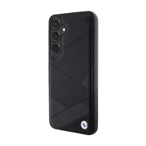 BMW Signature Leather Crossing Lines Pattern - Etui Samsung Galaxy S24+ (czarny) BMW BMW Signature Leather Crossing Lines Pattern - Etui Samsung Galaxy S24+ (czarny) BMW