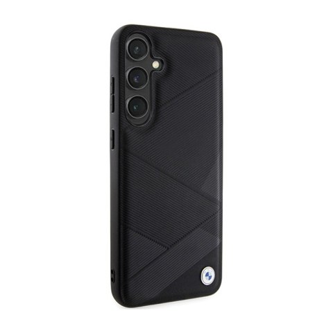 BMW Signature Leather Crossing Lines Pattern - Etui Samsung Galaxy S24+ (czarny) BMW BMW Signature Leather Crossing Lines Pattern - Etui Samsung Galaxy S24+ (czarny) BMW