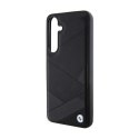 BMW Signature Leather Crossing Lines Pattern - Etui Samsung Galaxy S24+ (czarny) BMW
