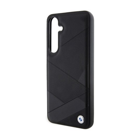 BMW Signature Leather Crossing Lines Pattern - Etui Samsung Galaxy S24+ (czarny) BMW BMW Signature Leather Crossing Lines Pattern - Etui Samsung Galaxy S24+ (czarny) BMW