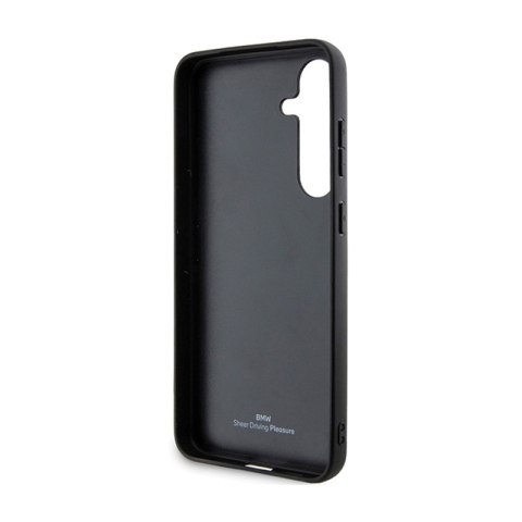 BMW Signature Leather Crossing Lines Pattern - Etui Samsung Galaxy S24+ (czarny) BMW BMW Signature Leather Crossing Lines Pattern - Etui Samsung Galaxy S24+ (czarny) BMW