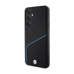 BMW Signature Leather Textured & Line MagSafe - Etui Samsung Galaxy S24+ (czarny) BMW