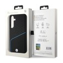 BMW Signature Leather Textured & Line MagSafe - Etui Samsung Galaxy S24+ (czarny) BMW