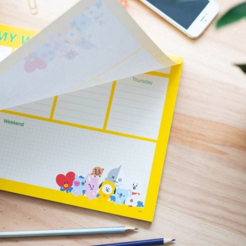 BT21 - Planner tygodniowy 54 strony A4 BT21 BT21 - Planner tygodniowy 54 strony A4 BT21