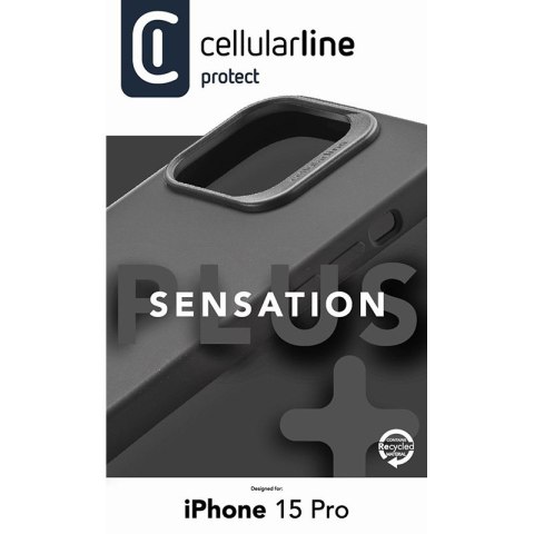Cellularline Sensation Plus - Etui iPhone 15 Pro z powłoką MICROBAN (czarny) Cellularline Cellularline Sensation Plus - Etui iPhone 15 Pro z powłoką MICROBAN (czarny) Cellularline
