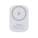 Crong MagSpot Power Bank - Bezprzewodowy power bank ultra slim z MagSafe 5000mAh, USB-C 20W PD (biały) Crong