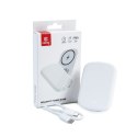 Crong MagSpot Power Bank - Bezprzewodowy power bank ultra slim z MagSafe 5000mAh, USB-C 20W PD (biały) Crong