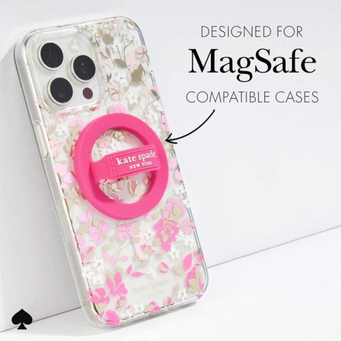 Kate Spade New York Magnetic Loop Grip - Uchwyt MagSafe na palec (Pom Pom Pink) Kate Spade New York Kate Spade New York Magnetic Loop Grip - Uchwyt MagSafe na palec (Pom Pom Pink) Kate Spade New York