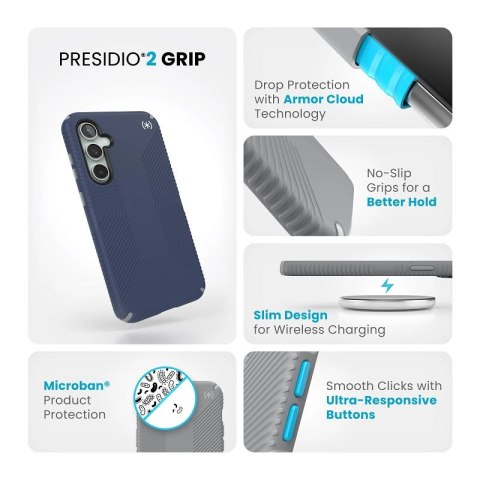 Speck Presidio2 Grip - Etui Samsung Galaxy S23 FE (Coastal Blue/Black/White) Speck Speck Presidio2 Grip - Etui Samsung Galaxy S23 FE (Coastal Blue/Black/White) Speck