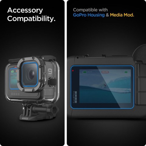 Spigen Glas.TR Slim + Film 2-Set - Zestaw szkieł i folii do GoPro Hero 12 / 11 / 10 / 9 (2 zestawy) Spigen Spigen Glas.TR Slim + Film 2-Set - Zestaw szkieł i folii do GoPro Hero 12 / 11 / 10 / 9 (2 zestawy) Spigen