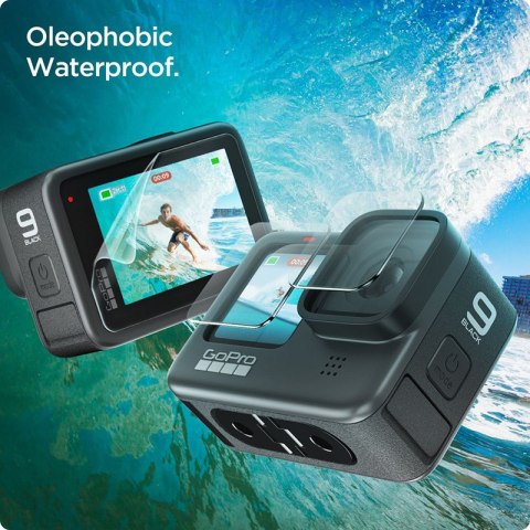 Spigen Glas.TR Slim + Film 2-Set - Zestaw szkieł i folii do GoPro Hero 12 / 11 / 10 / 9 (2 zestawy) Spigen Spigen Glas.TR Slim + Film 2-Set - Zestaw szkieł i folii do GoPro Hero 12 / 11 / 10 / 9 (2 zestawy) Spigen