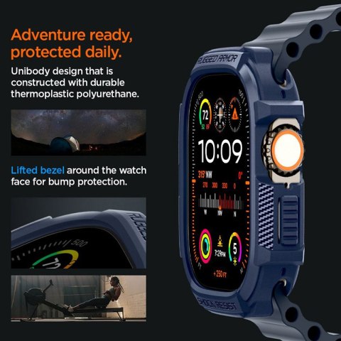 Spigen Rugged Armor - Obudowa do Apple Watch Ultra 1/2 49 mm (Navy Blue) Spigen Spigen Rugged Armor - Obudowa do Apple Watch Ultra 1/2 49 mm (Navy Blue) Spigen