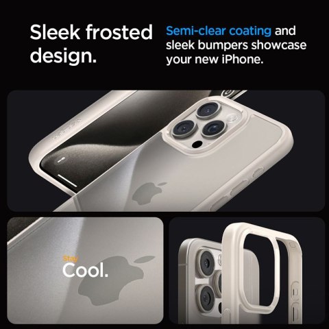 Spigen Ultra Hybrid - Etui do iPhone 15 Pro (Natural Titanium) Spigen Spigen Ultra Hybrid - Etui do iPhone 15 Pro (Natural Titanium) Spigen