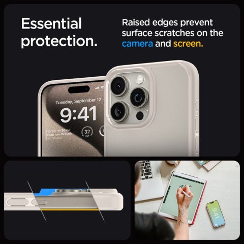 Spigen Ultra Hybrid - Etui do iPhone 15 Pro (Natural Titanium) Spigen Spigen Ultra Hybrid - Etui do iPhone 15 Pro (Natural Titanium) Spigen