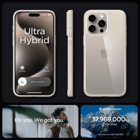 Spigen Ultra Hybrid - Etui do iPhone 15 Pro (Natural Titanium) Spigen Spigen Ultra Hybrid - Etui do iPhone 15 Pro (Natural Titanium) Spigen