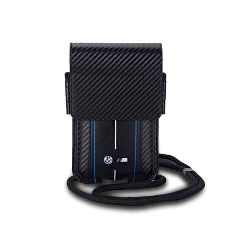 BMW Carbon Blue Stripes Wallet Bag - Torebka na telefon (czarny) BMW BMW Carbon Blue Stripes Wallet Bag - Torebka na telefon (czarny) BMW