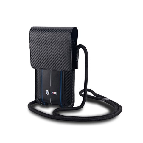 BMW Carbon Blue Stripes Wallet Bag - Torebka na telefon (czarny) BMW BMW Carbon Blue Stripes Wallet Bag - Torebka na telefon (czarny) BMW