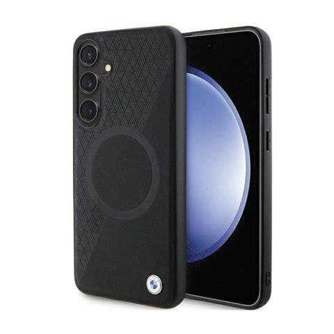 BMW Leather Half Textured & Circle MagSafe - Etui Samsung Galaxy S24 (czarny) BMW BMW Leather Half Textured & Circle MagSafe - Etui Samsung Galaxy S24 (czarny) BMW
