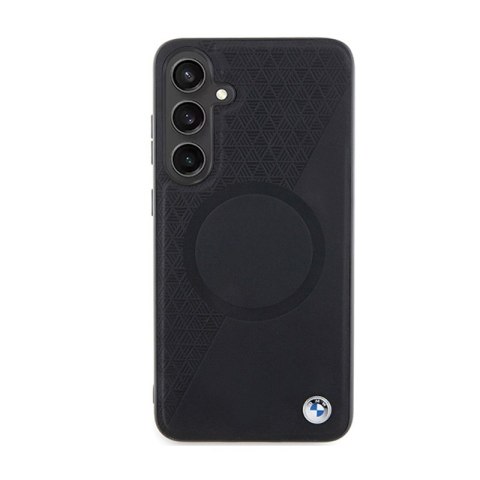 BMW Leather Half Textured & Circle MagSafe - Etui Samsung Galaxy S24 (czarny) BMW BMW Leather Half Textured & Circle MagSafe - Etui Samsung Galaxy S24 (czarny) BMW