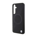 BMW Leather Half Textured & Circle MagSafe - Etui Samsung Galaxy S24 (czarny) BMW