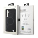 BMW Leather Half Textured & Circle MagSafe - Etui Samsung Galaxy S24 (czarny) BMW