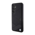 BMW Signature Leather Crossing Lines Pattern - Etui Samsung Galaxy S24 (czarny) BMW